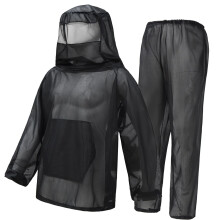 Beekeepers Meshes Hoods Unisex Protective Suit Breathable Mosquito Mesh Clothing For Harvesting Black XL