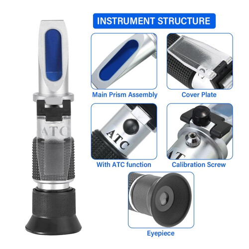 Refractometer Honey Tester 5890% Brix 3843 Trees 1227% Water 1