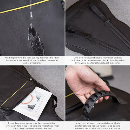 Guitar Bag Oxford Cloth Waterproof Guitar Backpack With Adjustable Shoulder Strap 1