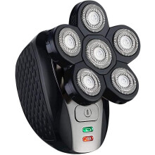 Electric Head Shaver for Bald Men Waterproof 6D Rotary Rechargeable 5in1 Grooming Kit Black