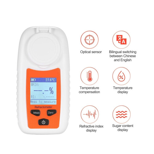 LCD Digital Refractometer, Handheld Honey Refractometer, ATC Sugar Tester 1