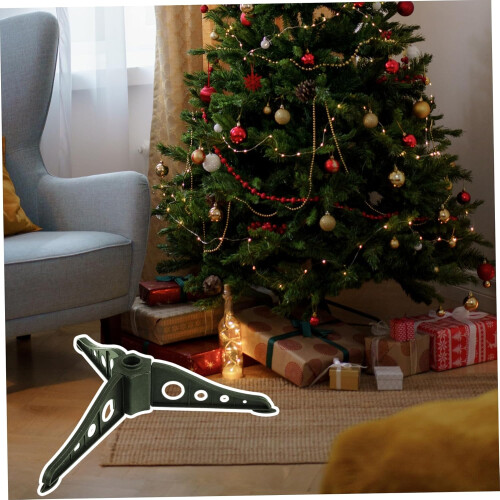 Christmas Tree Stand with 2cm Hole, Stable Rotating Plastic Base for Removable Xmas Trees 2