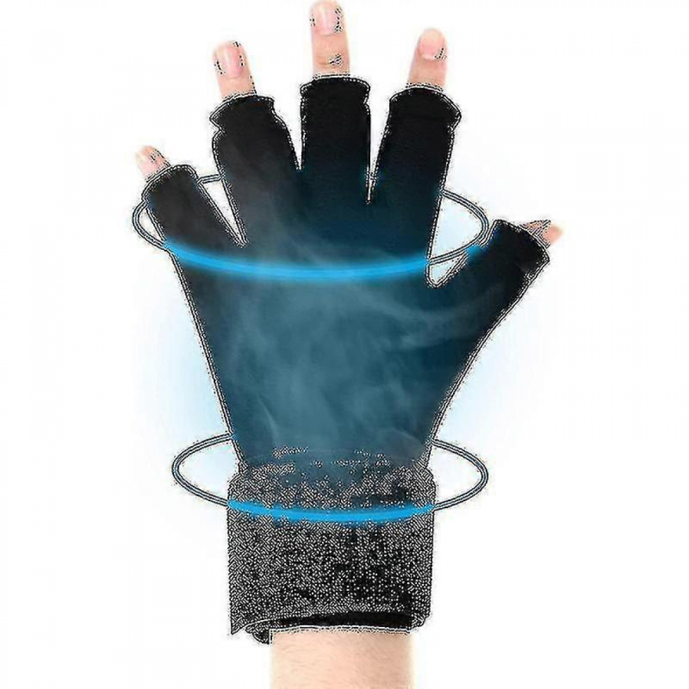 BlackArthritis Compression Glove with Gel Ice Pack for Finger Pain Relief Reusable