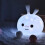 Νυχτερινό φωτιστικό Cuddly Rabbit, πολύχρωμο φωτιστικό για παιδικό δωμάτιο, ασφαλές 1