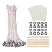 Mèches de bougie inodores, lot de 100, 15 cm, pour fabrication de bougies.