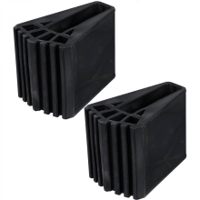 Black9.20X6.70X6.20CM2Pcs Rubber Ladder Foot Rest Mat Non-skid Feet Cover Folding Ladder Accessory