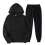 Pink Herren Fleece Kapuzenpullover-Set Übergröße Trainingsanzug 2-teilig 2