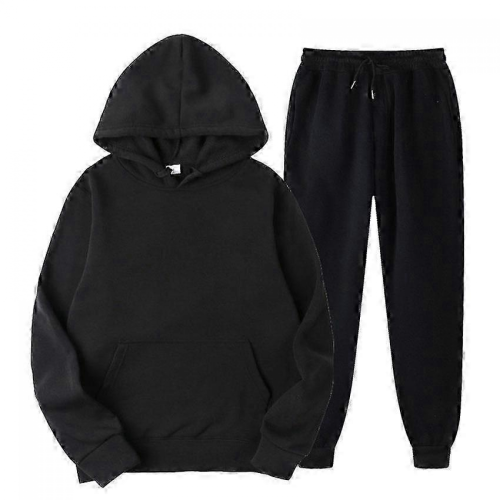 Pink Herren Fleece Kapuzenpullover-Set Übergröße Trainingsanzug 2-teilig 1