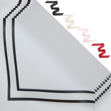 Feuilles de papier d'emballage Floral avec-cadre noir blanc