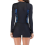 Costume intero donna Muta sub nera 0386L anti-rash con cerniera frontale 3