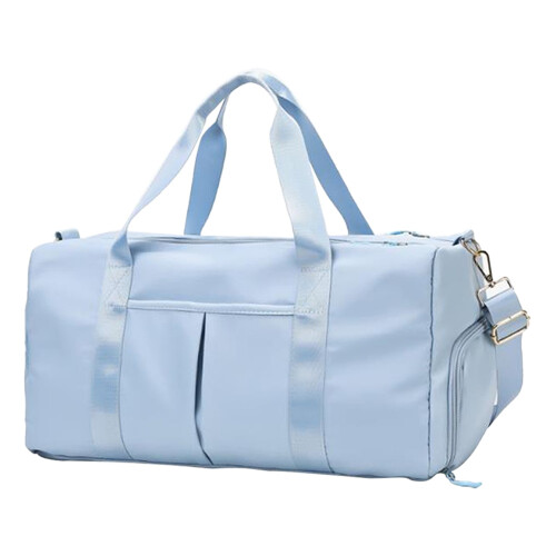 Bolsa de ginástica multiuso, bolsa esportiva impermeável com alça ajustável, compartimentos separados para itens secos e molhados e alça