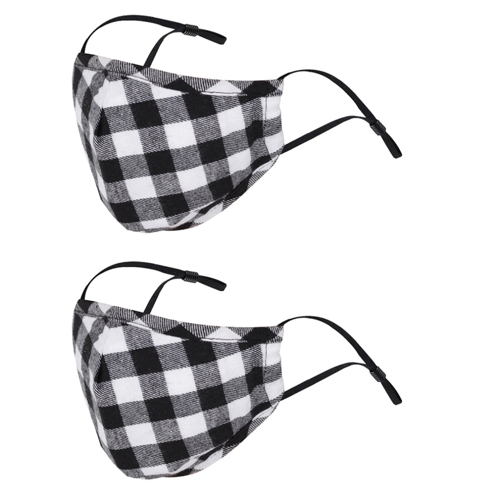 Comfortable Fit Face Masks with Nose Bridge, Washable Reusable Fabric Mask with Adjustable hook and loop Sides and Ear Flaps, Windproof Dustproof Prot