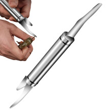 Shrimp Deveiner, Peeler and Seafood Peeler Rustproof Stainless Steel Double Head Fish Scale Removal for Freshwater Cultures