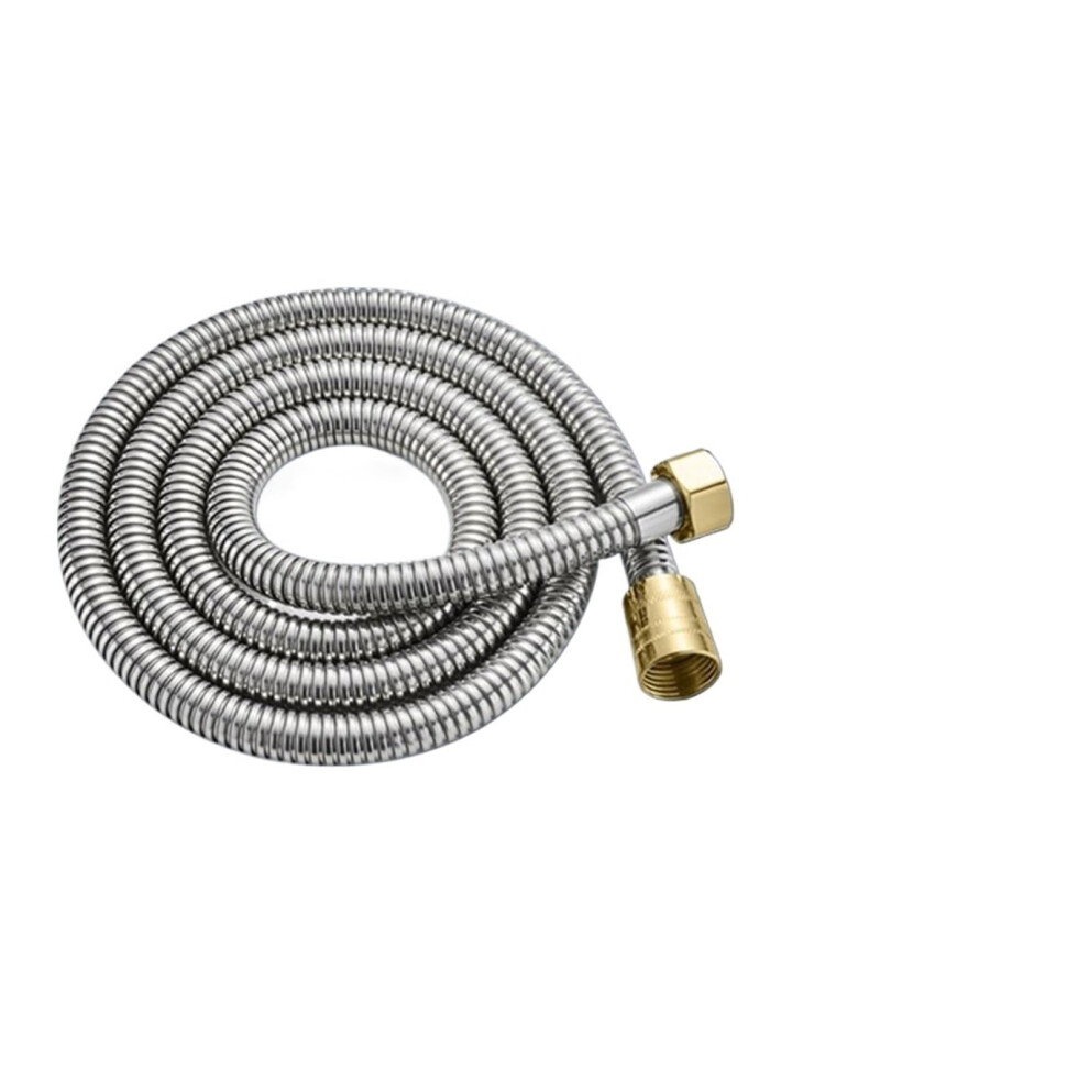 1.5/2/3M Brass Head Bathroom Long Shower Hose Stainless Steel Flexible Pipe Shower Head Pipe Plumbing Bathroom Accessories(Silver,1.5M) 9001264807047