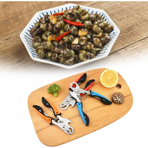 Snail Tail Stainless Steel Cutting Tool Escargot Scissors Snail Shell with Rubber Grip for Precise Snail Processing Green 1