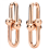 Elegante Hufeisen-Ohrringe in Roségold, Stil 2 1