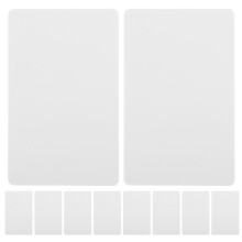 10Pcs White Plastic Blank Employee Cards Double-Sided Printable Ids