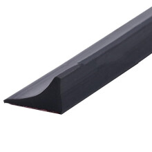 Silicone Water Barrier Strip SelfAdhesive Wet Room Floor Splash Guard (Black)