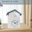 Cuckoo Clock with Bird Voice, Night Rest, Pendulum for Home White/Grey 4