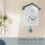 Cuckoo Clock with Bird Voice, Night Rest, Pendulum for Home White/Grey 3