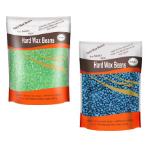 Hard Wax Beads for Hair Removal, 21oz Pearl Wax Beans for Brazilian Waxing, Sensitive Skin Kit with 20 Sticks Green Coconut