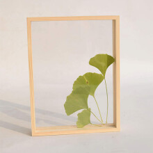 Wood Photo Frame Double Sided Transparent Display for Certificates Pressed Flowers Desktop 16 Inch