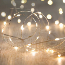Charming LED Fairy String Lights, Battery Operated With Brightness Adjustable Feature, Flexible Ultra Thin Wire For Creative Decor, Warm White Lightin