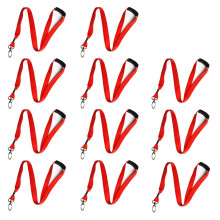Cordones con clip para credenciales y gancho giratorio, duradero, ligero y cómodo de llevar, cordón plano con sistema de liberación rápida para
