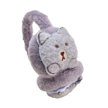 Kids Winter Earmuffs with Fox Design, Windproof & Warm Plush Ear Protectors for Cold Weather, Elastic and Stretchable Headband for Comfortable Fit, Sa