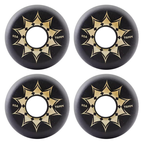 4 Pack Skateboard Wheels Replacement Skateboard Wheels for Inline Scooters and Roller Blades Black 70mm