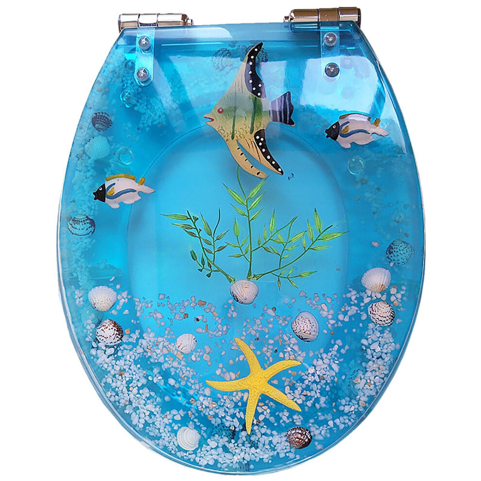 Resin Toilet Seat With Slow Close Lid, Nonslip Bumpers, Quick Release, Fits U V O Type 9001264809652