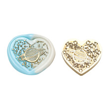 Heart Shaped Wax Seal Stamp Brass Head Heart Series Sealing- F