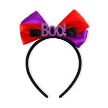 Colorful Spooky Bowknot Shape Headband Adult-BOO letter style