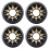 Roller Skate Wheels Inline Skate Wheels Replacement for Scooters and Blades, 4 Black 72mm 1