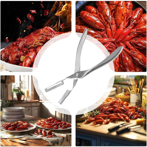Crab shelling tool, peeling aid  Lightweight peeling tool for household, kitchen, camping  grill 2