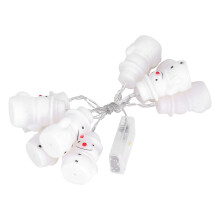 Guirlande lumineuse LED en forme d'animaux, guirlande lumineuse sans fil bonhomme de neige, design écologique pour illuminer vos décorations de