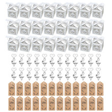 Eye Catching Wedding Favor Wing Keychains with Thanks-White