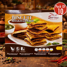 Saras Biscuit Bhakharwadi 200g x 10 – Crunchy Savoury Snack with Spices