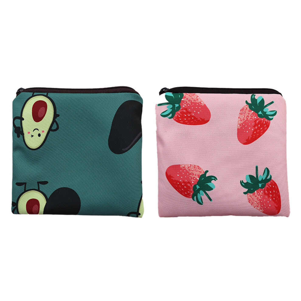 Portable Menstrual Pad Bag, Waterproof Stain-proof Wearable Durable Sanitary Organizer, High-quality Material Zipper Nursing Pad Holder for Women, 2 P