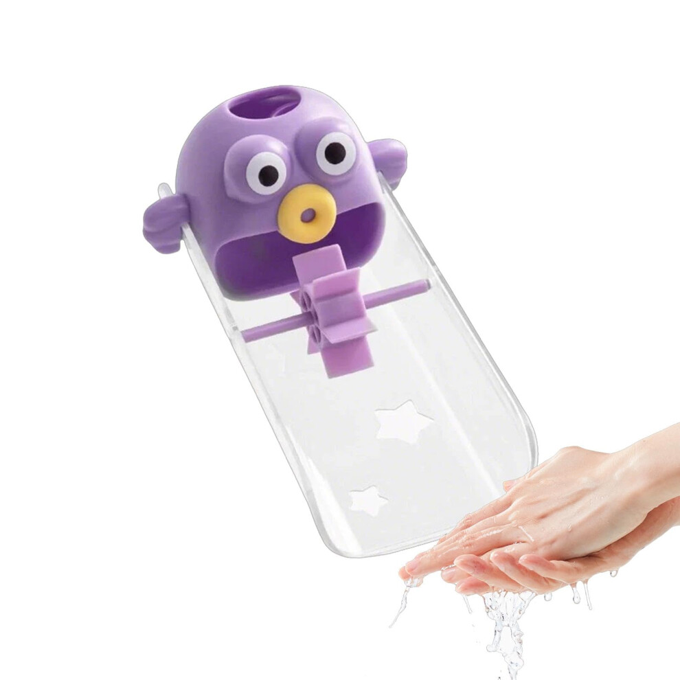 Spout Extender For Kids 2 X Cartoon Silicone Bath Faucet Extension, Purple
