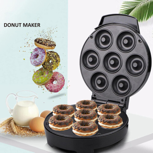 Electric Donut Maker,DoubleSided Heating For 7 Donuts,NonStick Baking Machine Ref: 8253 1