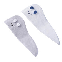 Prosop de păr super-absorbant pentru femei și copii, microfibră moale cu uscare rapidă, design adorabil cu fundă, pachet de 2, potrivit pentru