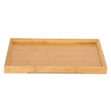 Miljövänligt hållbart bambufat, enkel men inte enkel design, serveringsunderlägg i bambu för mat, dryck, dekoration