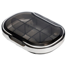 Tägliche Pillendose, hochwertiger Pillenorganizer aus Material für Reisen mit Doppelverschluss, schützt Pillen vor Feuchtigkeit und Staub,