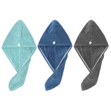 Înfășurare de păr din microfibră super absorbantă, turban ușor și confortabil pentru uscare, pentru păr creț și vopsit, minimizează
