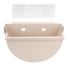 Poubelle de porte de placard, pliable en demi-cercle pour un rangement compact, marron