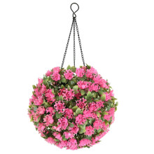 Solar Powered LED Topiary Flower Ball Hanging Outdoor Garden Patio Wedding Decor Weatherproof Artificial Plant