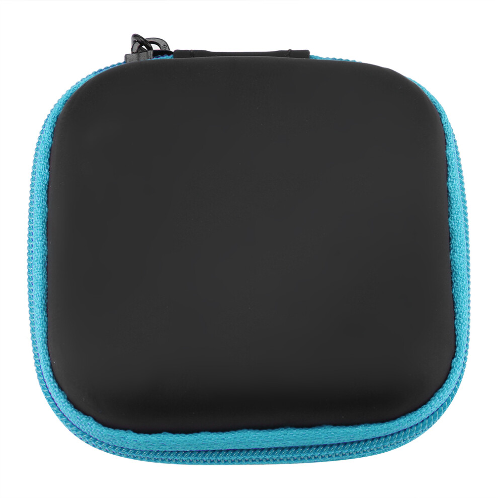 Earphone Carrying Case, Compatible With Many Earphones, Durable Solid Case For Long-Lasting Use, Breathable Mesh And Stylish Design, 1Pc Blue 9554910003329