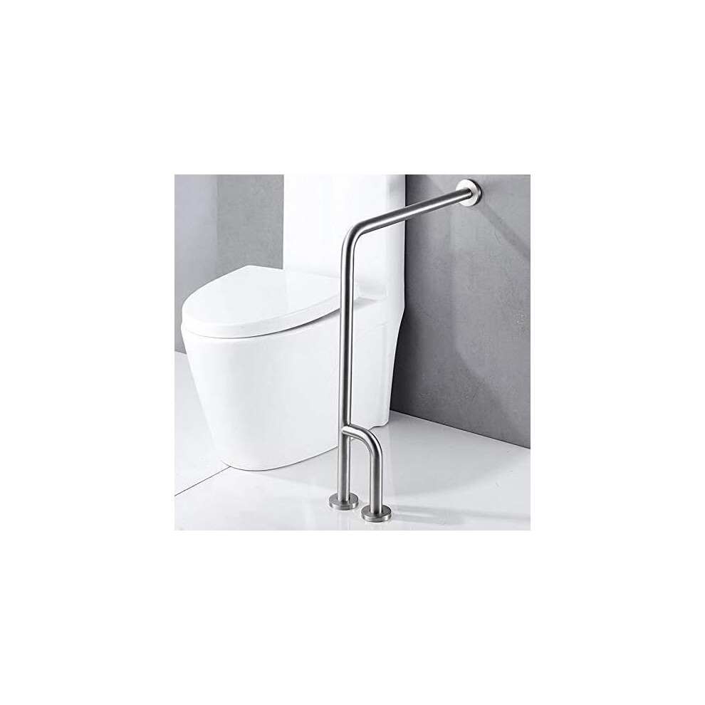 304 Stainless Steel Toilet Grab Bar TShaped Safety Handrail for Elderly Disabled Bathroom Left Side