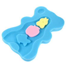 Baby Bath Sponge Pad with Adorable Animal Shape, Non‑Slip Bath Mat for Infant and Toddler Use